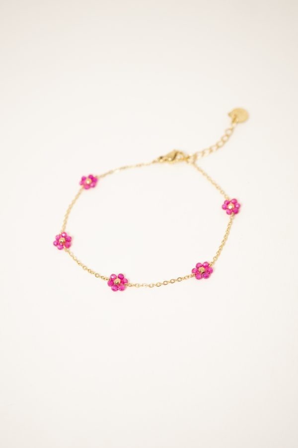 bracelet-prairie-fushia-acier-inoxydable