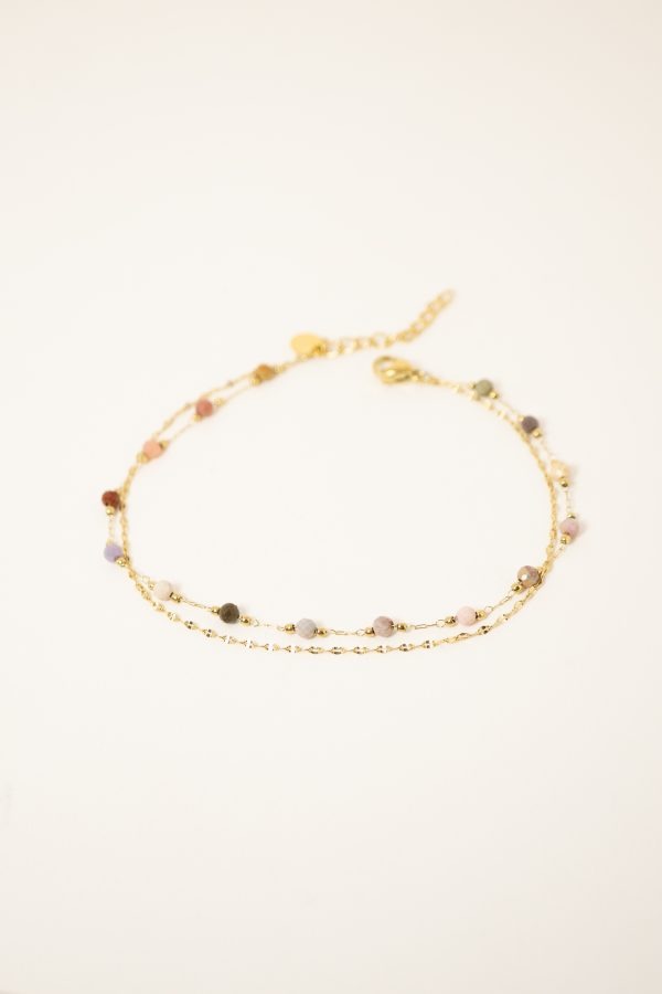 bracelet-cheville-colette-double-agate-rose-acier-inoxydable