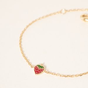 bracelet-strawberry-plaque-or