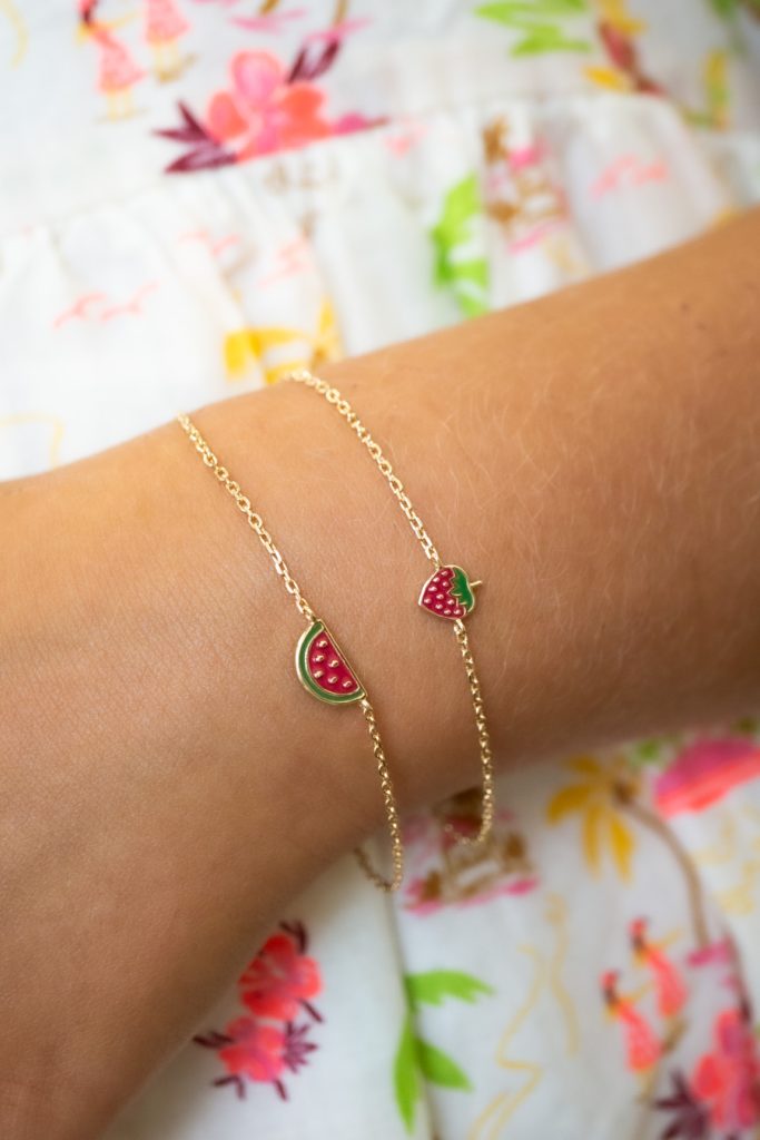 bracelet-strawberry-watermelon-plaque-or