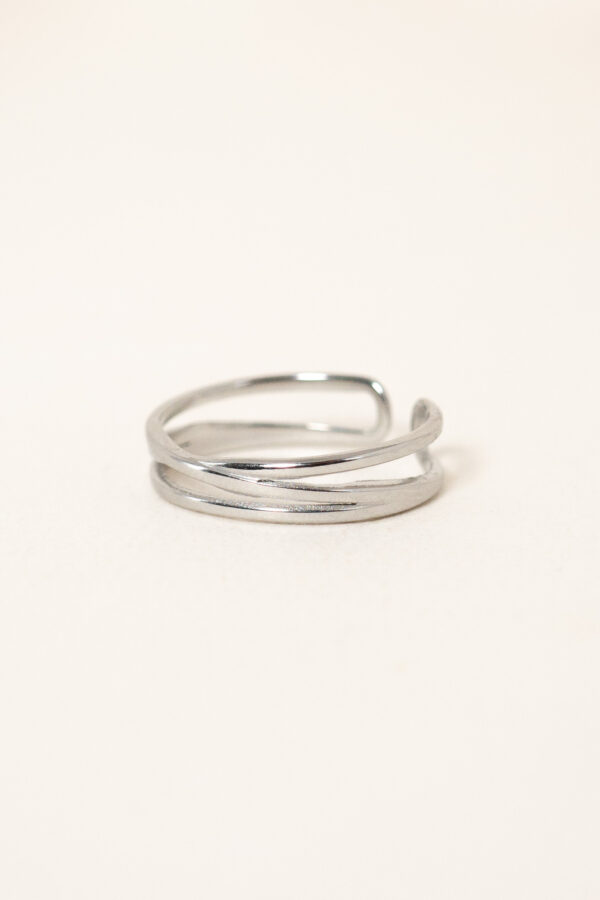 bague-trio-argent-acier-inoxydable