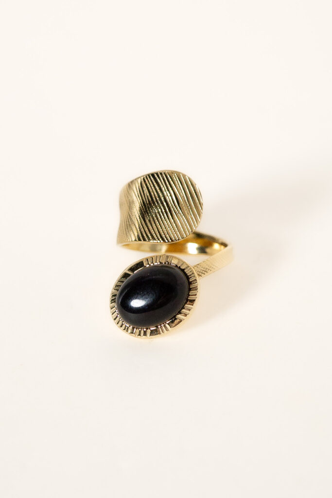 bague-paon-onyx-acier-inoxydable