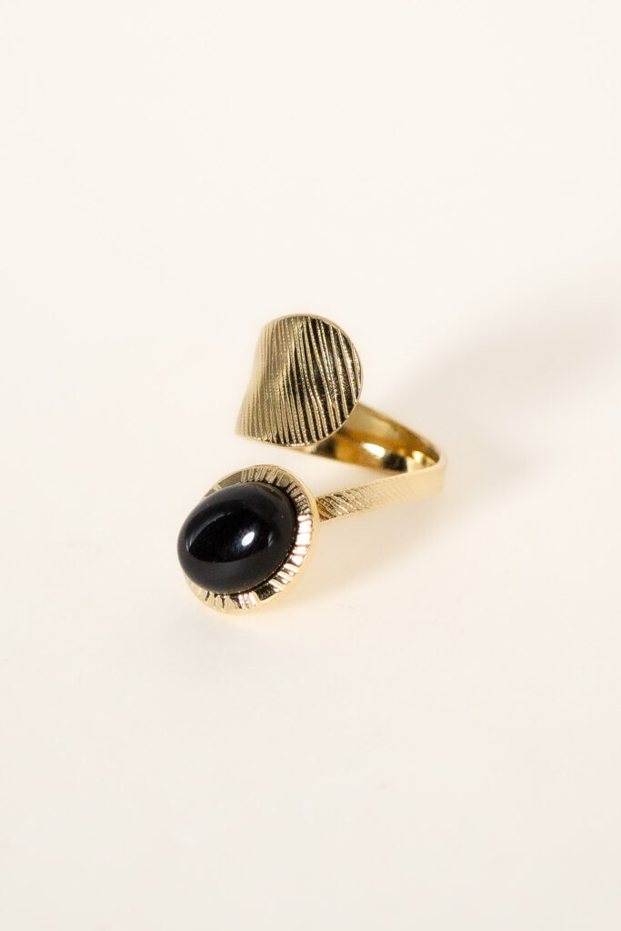 bague-paon-onyx-acier-inoxydable