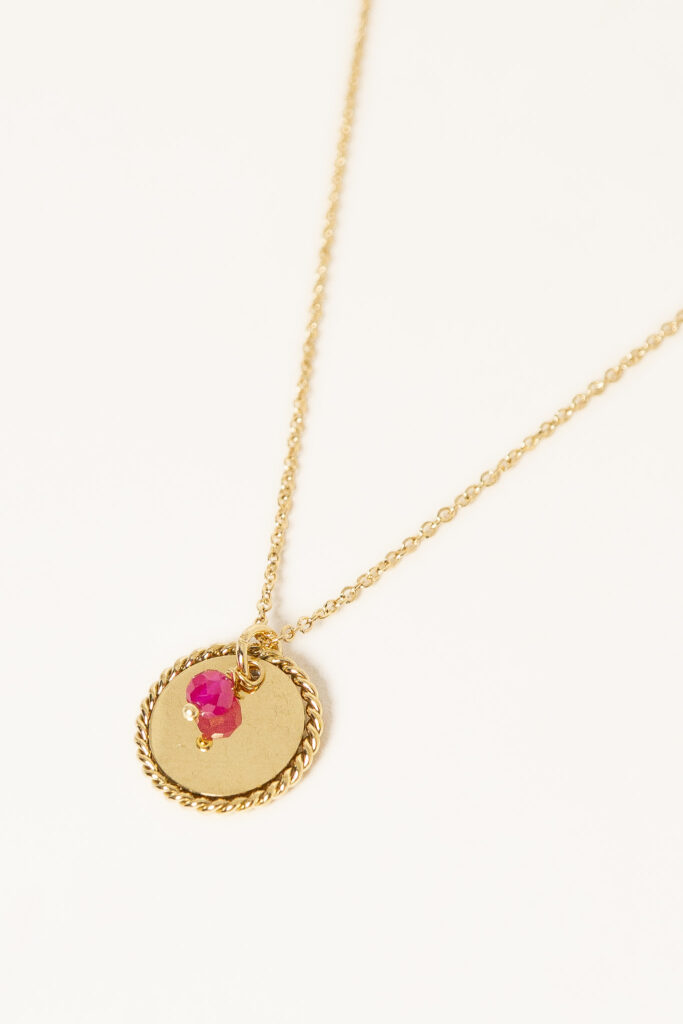 collier-margot-fuschia-acier-inoxydable