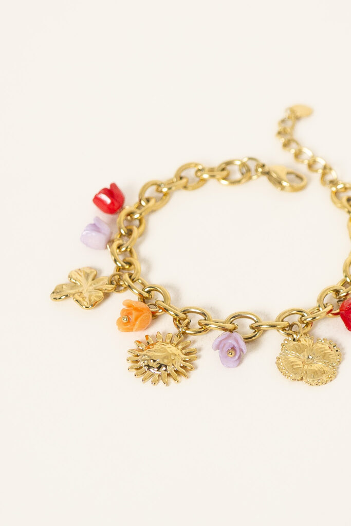 bracelet-tulipe-orange-rose-acier-inoxydable