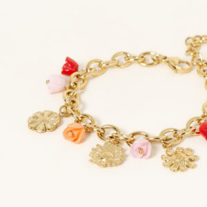 bracelet-tulipe-orange-rose-acier-inoxydable